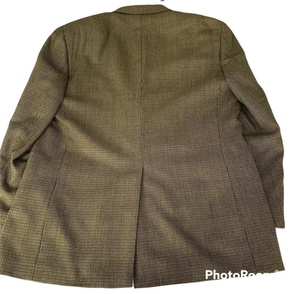VINTAGE Club Room by Charter Club Houndstooth Wool Sport Coat Size 46L